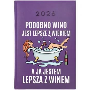 Kalendář Knihový kalendář 2026 A5 fialový