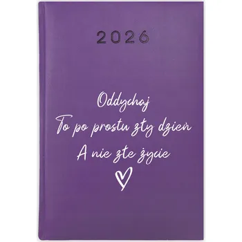 Kalendář Knižkový kalendář 2026 A5 Cute Cups fialový