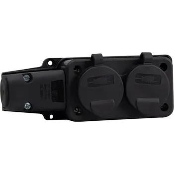 Elektrická zásuvka Černý rozbočka elektrických proužků F-Elektro