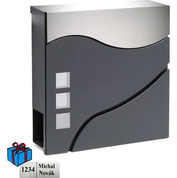 Poštovní schránka D3686 poštovní schránka Nerez / Antracit Ano