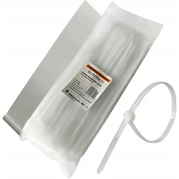 Stahovací páska Stahovací pásky kabelové Stahovací Pásky UV odolné, silné, 100 ks, 4,8 x 250 mm, bílé