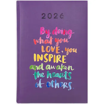 Kalendář Knihový kalendář 2026 A5 fialový