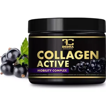 Speciální výživa COLLAGEN ACTIVE je synergický nápoj pro klouby, kosti a aktivní život s Fortigel® B, vitaminem C, zinkem a kyselinou hyaluronovou , černý rybíz . 200 g 30 dávek