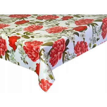 ubrus Cerata na Metráž Ubrus Ceratový Barevné Růžové Květiny Zahrada 200x140 cm