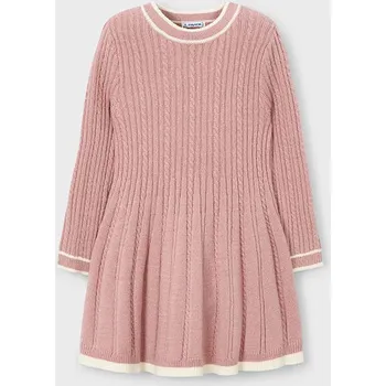 Dívčí šaty Mayoral dívčí pletené šaty 4920 Rozměr: 104