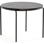 Konferenční stolek ASHLEY, Ø770 mm, výška 530 mm, černá, černá deska