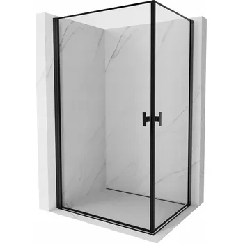 MEXEN MIST-B DUO SPRCHOVÝ KOUT OTEVÍRACÍ 70X80 CM ČERNÝ RÁMEČEK ČERNÁ