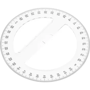 Úhloměr Japonský kruhový úhloměr SHINWA z čirého akrylátu 360° - průměr 150 mm