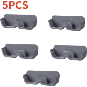 Úložný box Držák na brýle bez vrtání nástěnný | úložný organizér, závěsný stojan - Šedá-5ks