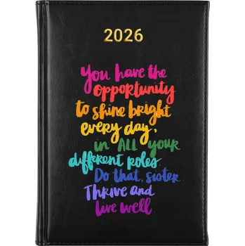 Kalendář Knižkový kalendář 2026 A5 černý