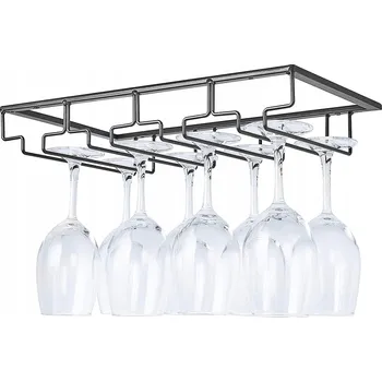 Obraz WIESZAK UCHWYT NA KIELISZKI NA VÍNO ZÁVĚSNÝ ČERNÝ