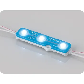 LED páska LED modul SMD5050 3LED, 6000K, IP67, modrý