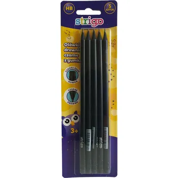Grafitová tužka Tužka s gumou Strigo HB 5 ks