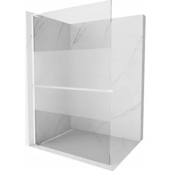 MEXEN KIOTO+ L SPRCHOVÁ STĚNA WALK-IN 110 x 200 CM S POLIČKOU BÍLÁ