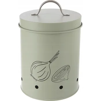 Dóza na potraviny Kovová nádoba na ZELENINU a OVOCE s větracími otvory, kuchyňská dóza 2,4L