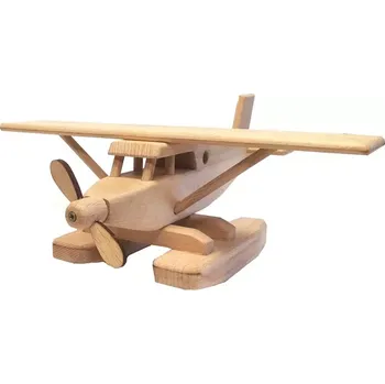 Dětské zboží Ceeda Cavity dřevěné letadlo Hydroplán natur