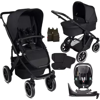 Kočárek Abc Design Salsa 5 Air + autosedačka Tulip + Isofix Base Root + adaptér 2025 coal