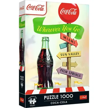 Puzzle TREFL Premium Plus Coca-Cola Kamkoli jdeš 1000 dílků