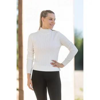 Dámský svetr F.J.J. Dámský stoják ELOIS [ 24417 ] Barva: Bílá, Velikost: UNI: S-XL