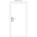 Panikový zámek-sada, 1 křídlo funkce B/EN 179, levý, DM 50 nerez