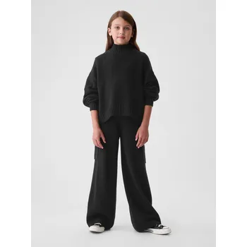 Dámské kalhoty GAP Dětské pletené cargo kalhoty CashSoft - Holky GAP černá 3039630