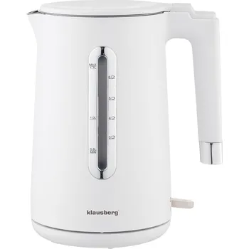 Rychlovarná konvice Rychlovarná konvice Klausberg KB-7890 1.7L, ocel 304, bílá, filtr, 2200W