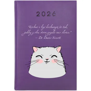 Kalendář Knihový kalendář 2026 A5 fialový