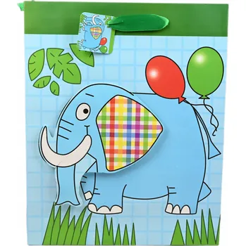 Dárková taška DĚTSKÁ DÁRKOVÁ TAŠKA K NAROZENINÁM TAŠKA NA DÁRKY 26x32 CM RŮZNÉ VZORY