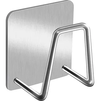 Organizace kuchyně Nerezový držák houbičky bez vrtání | držák houbičky, kuchyňský organizér - Stříbro