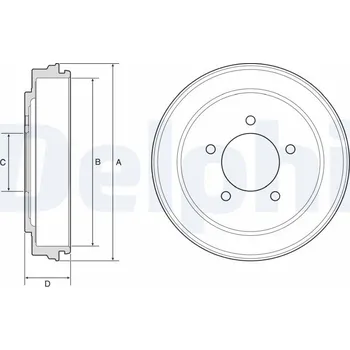 Zavěšení kol Delphi BF600 Brzdový buben