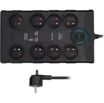 Solight PO80B černá 8 zástrček 2 m