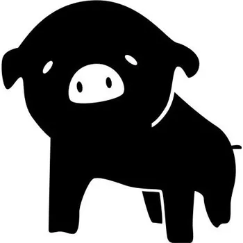 Samolepicí dekorace na vozidlo Samolepka na auto – zvědavé prasátko