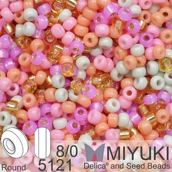 Dětské navlékací korálky Korálky Miyuki Round 8/0. Barva MIX 5121 Pastel Sorbet. Balení 5g