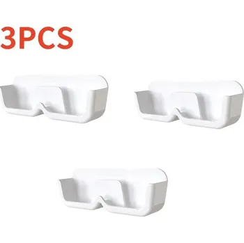 Úložný box Držák na brýle bez vrtání nástěnný | úložný organizér, závěsný stojan - Bílá - 3 ks