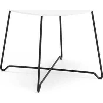 Konferenční stolek Konferenční stolek IRIS, Ø700 mm, černá, bílá deska