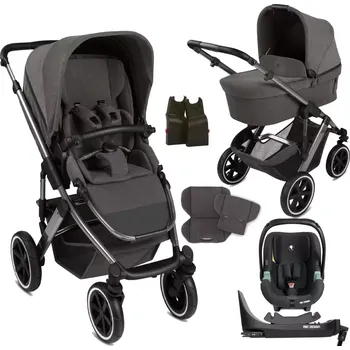 Kočárek Abc Design Salsa 5 Air + autosedačka Tulip + Isofix Base Root + adaptér 2025 almond