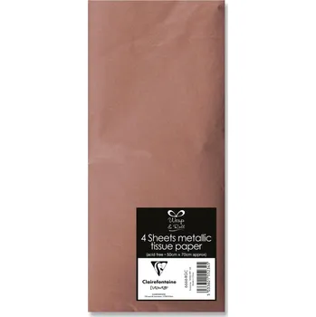 Výtvarná sada CLAIREFONTAINE hedvábný papír - růžovo zlatý, 4 ks, 50x70 cm