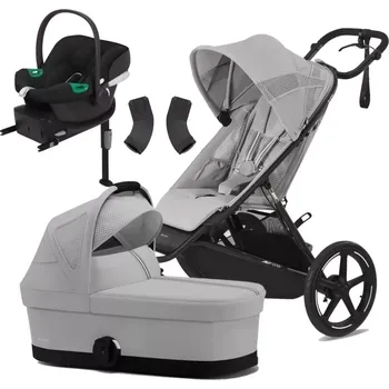 Kočárek CYBEX Avi Spin + Cot S + adaptéry + Aton B2 i-Size + Base One 2025 Fog Grey