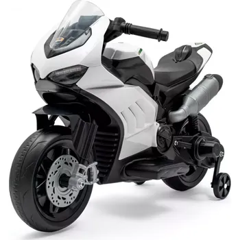 Dětské elektrovozidlo Baby Mix Dětská elektrická motorka Supersport Bílá