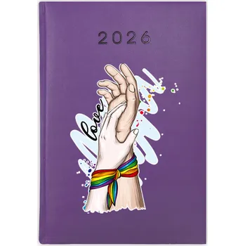 Kalendář Knihový kalendář 2026 A5 fialový