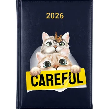 Kalendář Knižkový kalendář 2026 A5 FunnyCase modrý