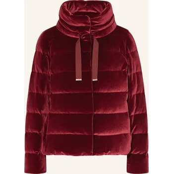 Dámská bunda Herno Dámská Péřová Bunda Ze Sametu, tmavě červená, 36