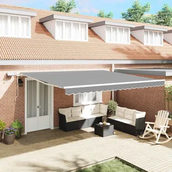 Markýza vidaXL Markýza s Bílá 4 × 3,5 m kov