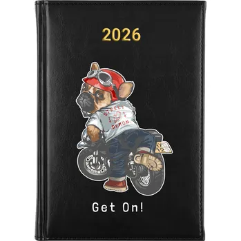 Diář Knižní kalendář 2026 A5 FunnyCase černý