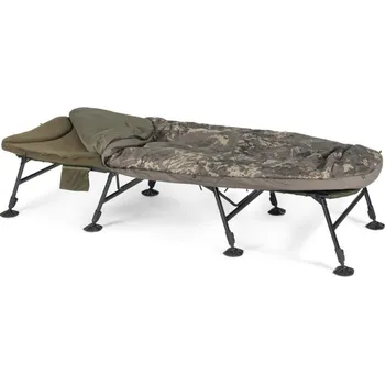 rybářské lehátko NASH - Lehátko se spacákem Indulgence HD40 Sleep System 8 Legs Camo