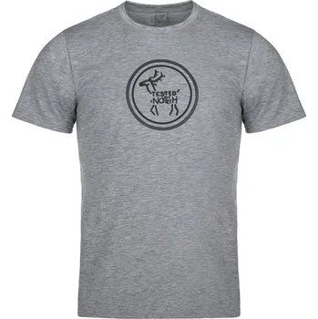 Pánské tričko Pánské triko s krátkým rukávem KILPI BRANDYS-M SM0307KI SVĚTLE ŠEDÁ S