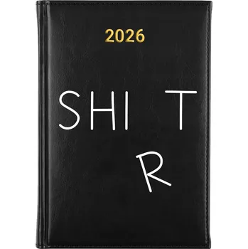 Kalendář Knižní kalendář 2026 A5 FunnyCase černý