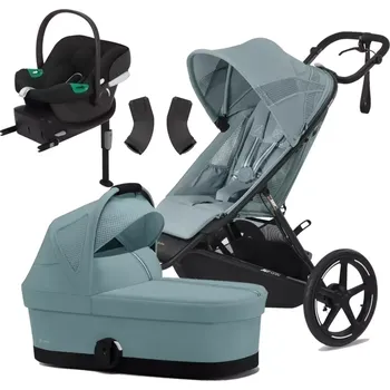 Kočárek CYBEX Avi Spin + Cot S + adaptéry + Aton B2 i-Size + Base One 2025 Stormy Blue