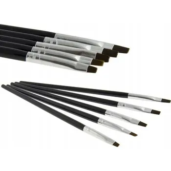 Kosmetický štětec Štětce na gel Art Lalic se syntetickými štětinami 5 kusů černé