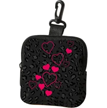 Peněženka Stylová mini peněženka s kočičím a psím motivem | mini peněženka, dámská peněženka - Srdce